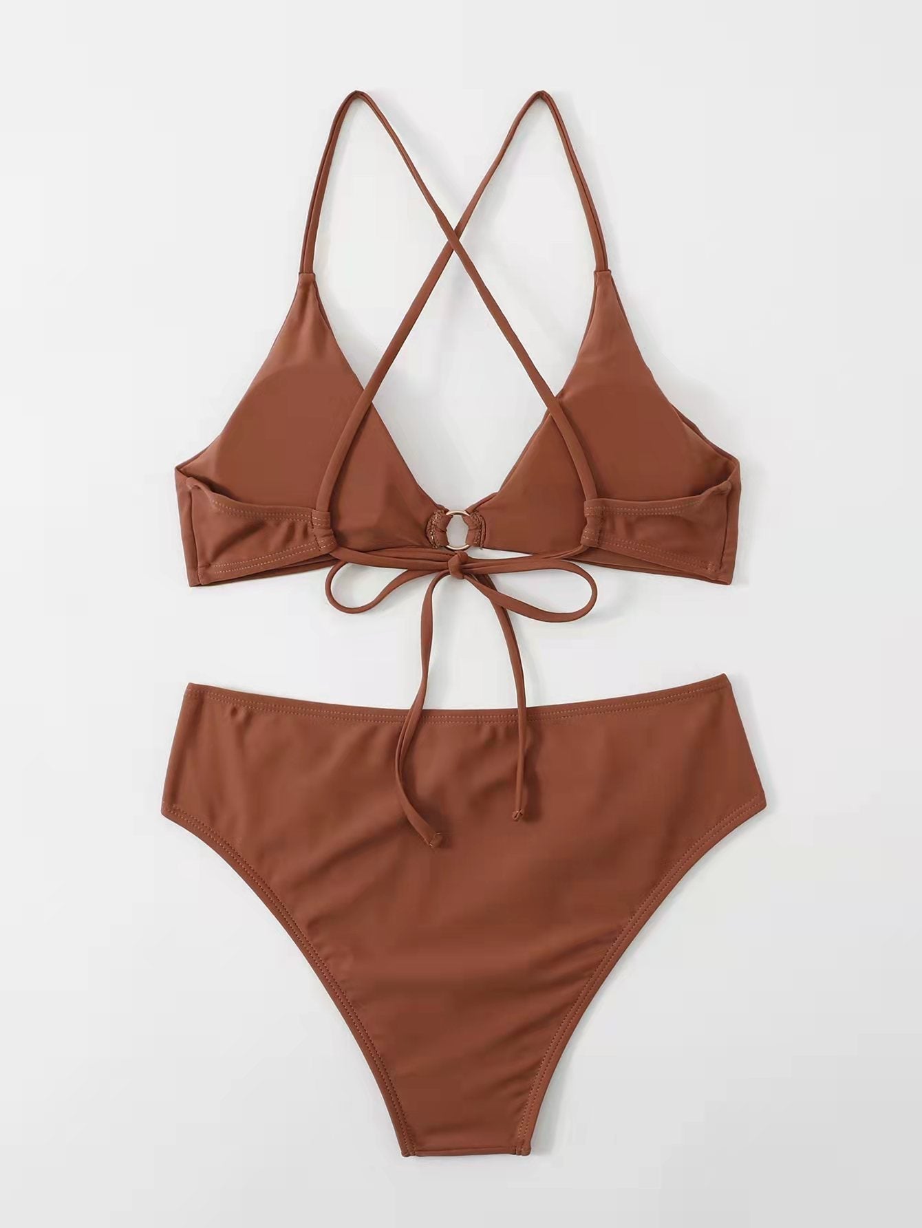 Sexy Solid Color Split Bikini