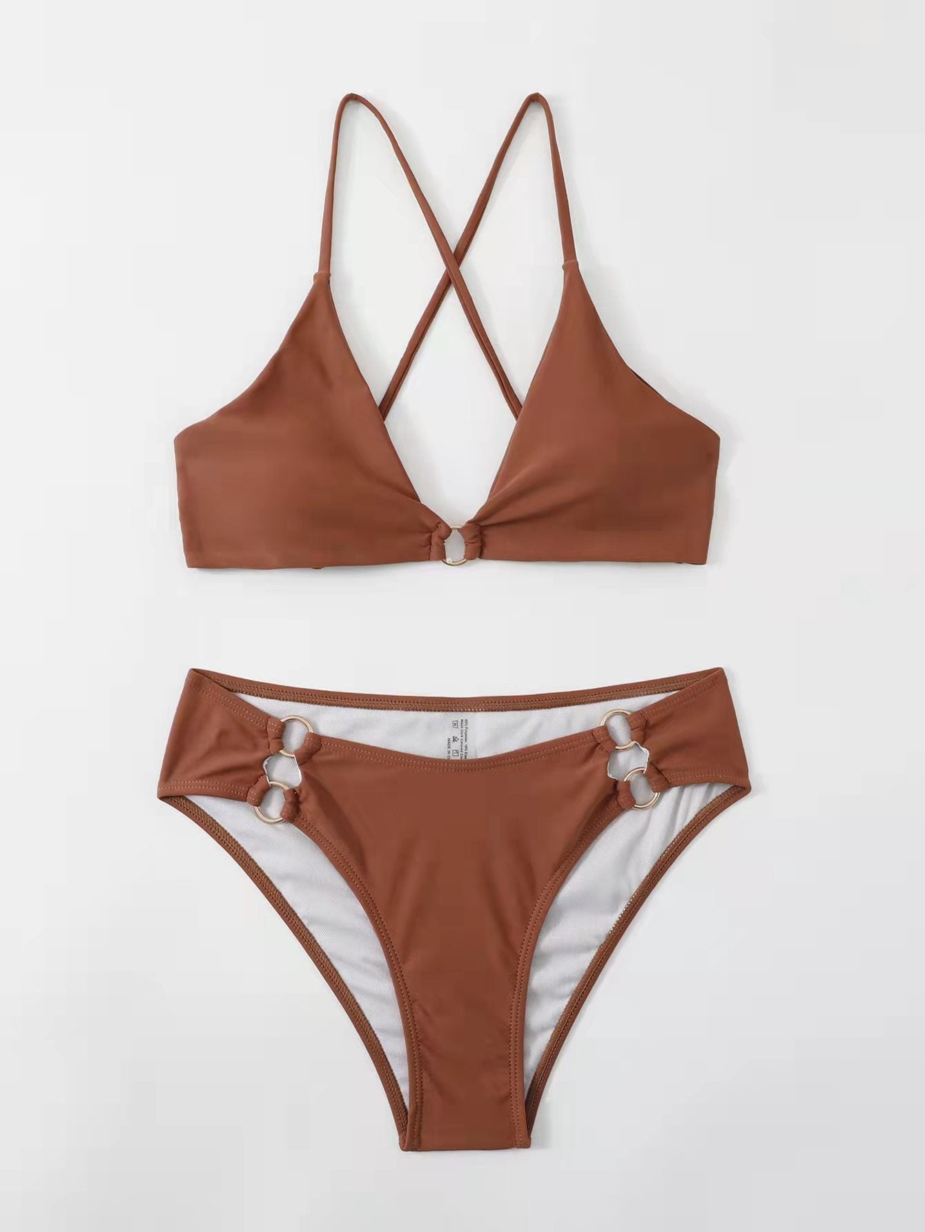 Sexy Solid Color Split Bikini