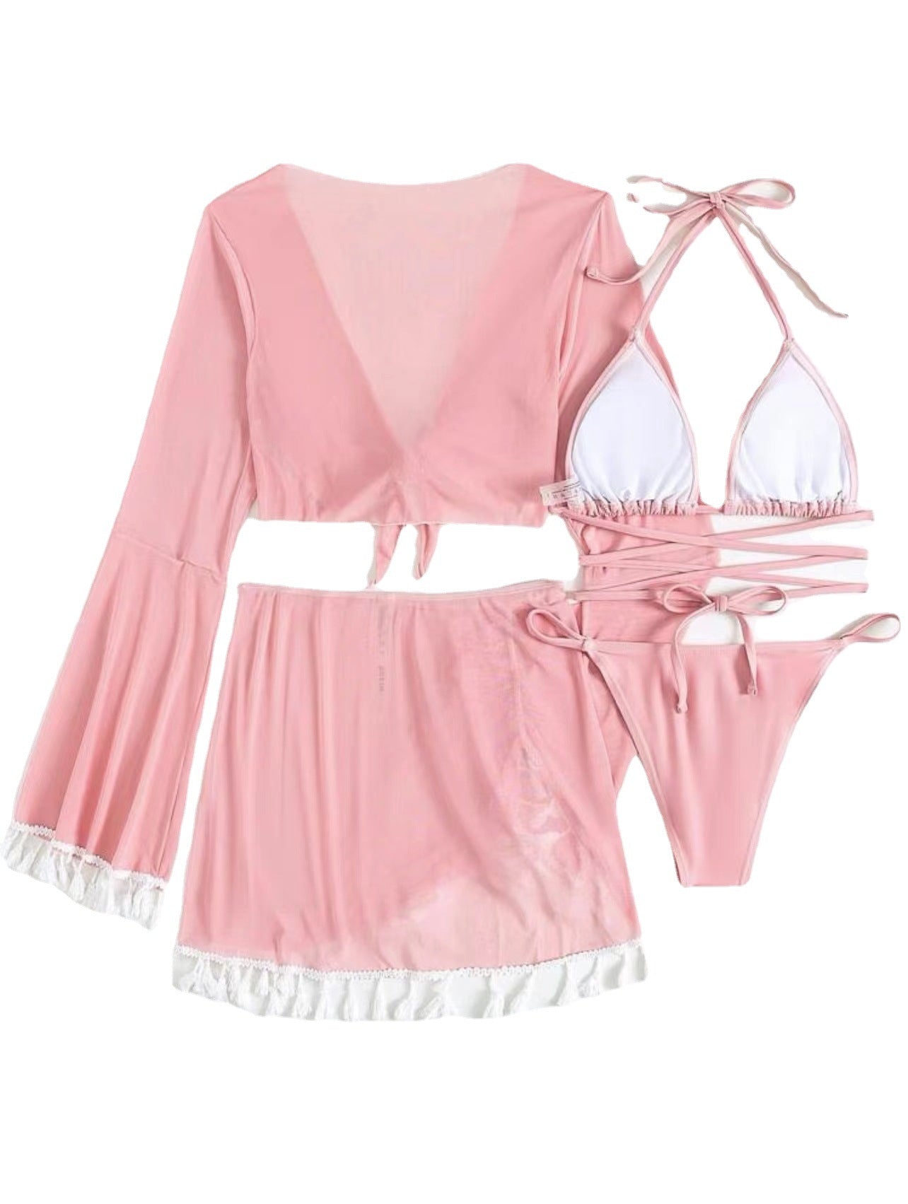 Four-piece Tassel Swimsuit Bikini