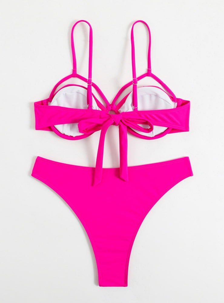 Women Solid Color Beach Bikini