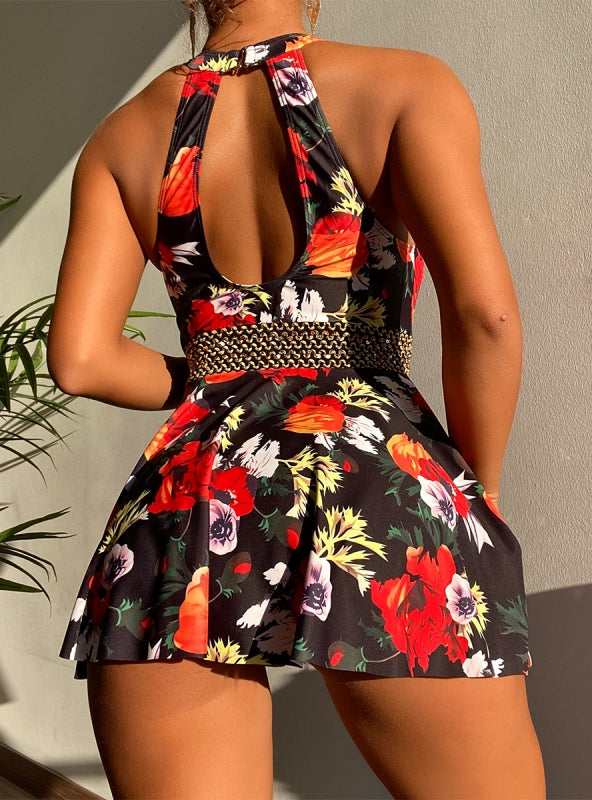 Ladies' One-piece Printed Swimsuit