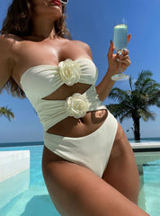 Sexy 3D Flower One-piece Swimsuit