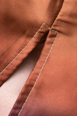 Tie Dye Satin Button Up Split Long Sleeve Shirt