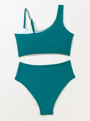 Solid Color High Quality Split Swimsuit