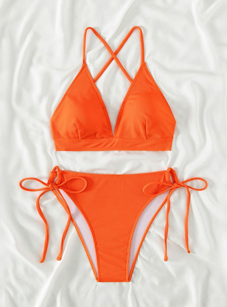 Women Halter Lace up Swimsuit