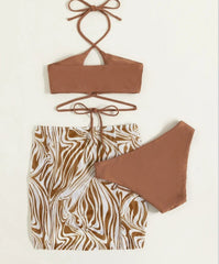 Women Printed Three Piece Bikini