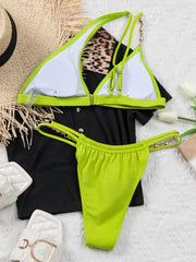 Crystal Beach Solid Color Diamond Bikini