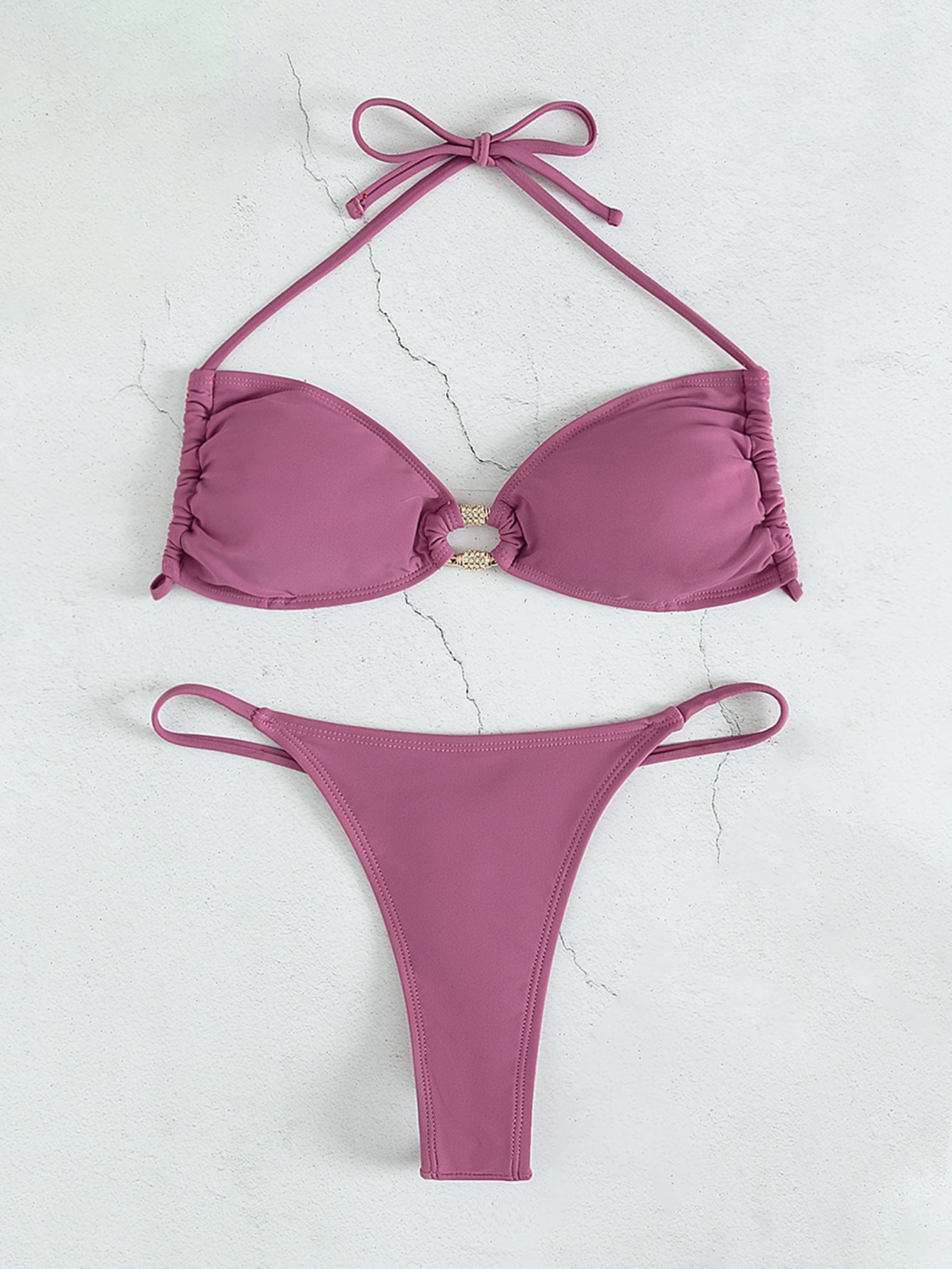 Strap Halter Thong Beach Bikini