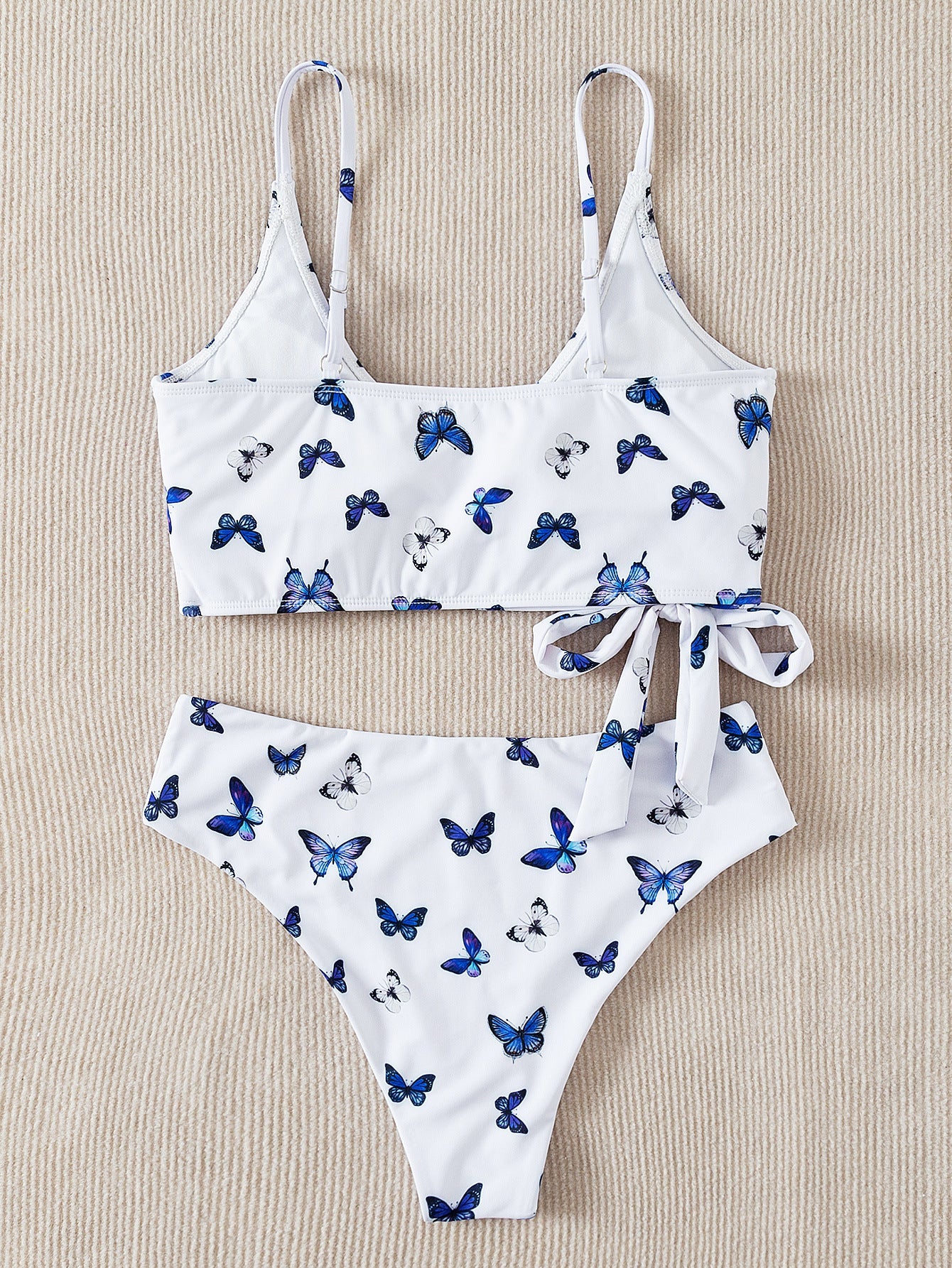 Butterfly Print Thin Strap Beach Bikini