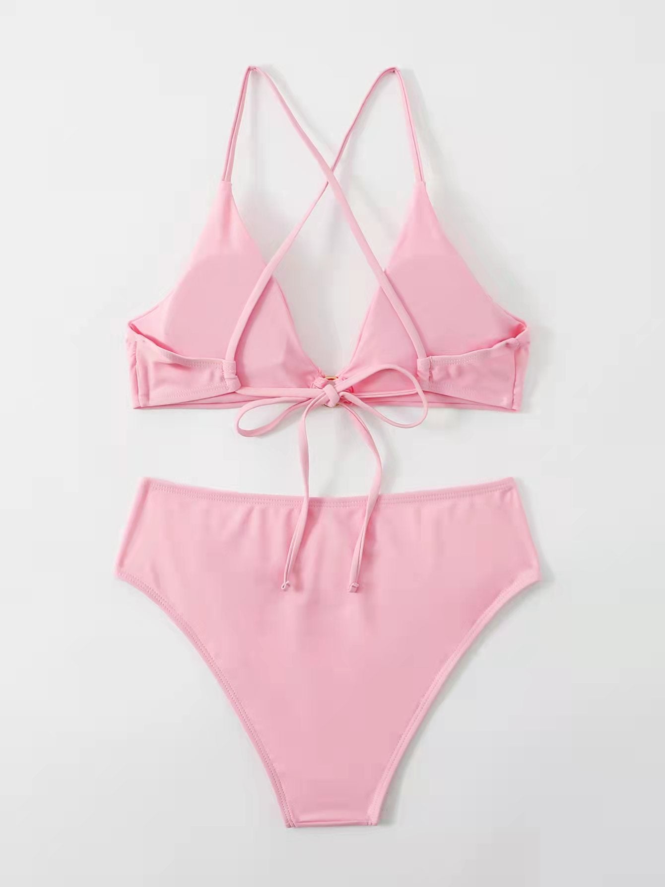 Sexy Solid Color Split Bikini