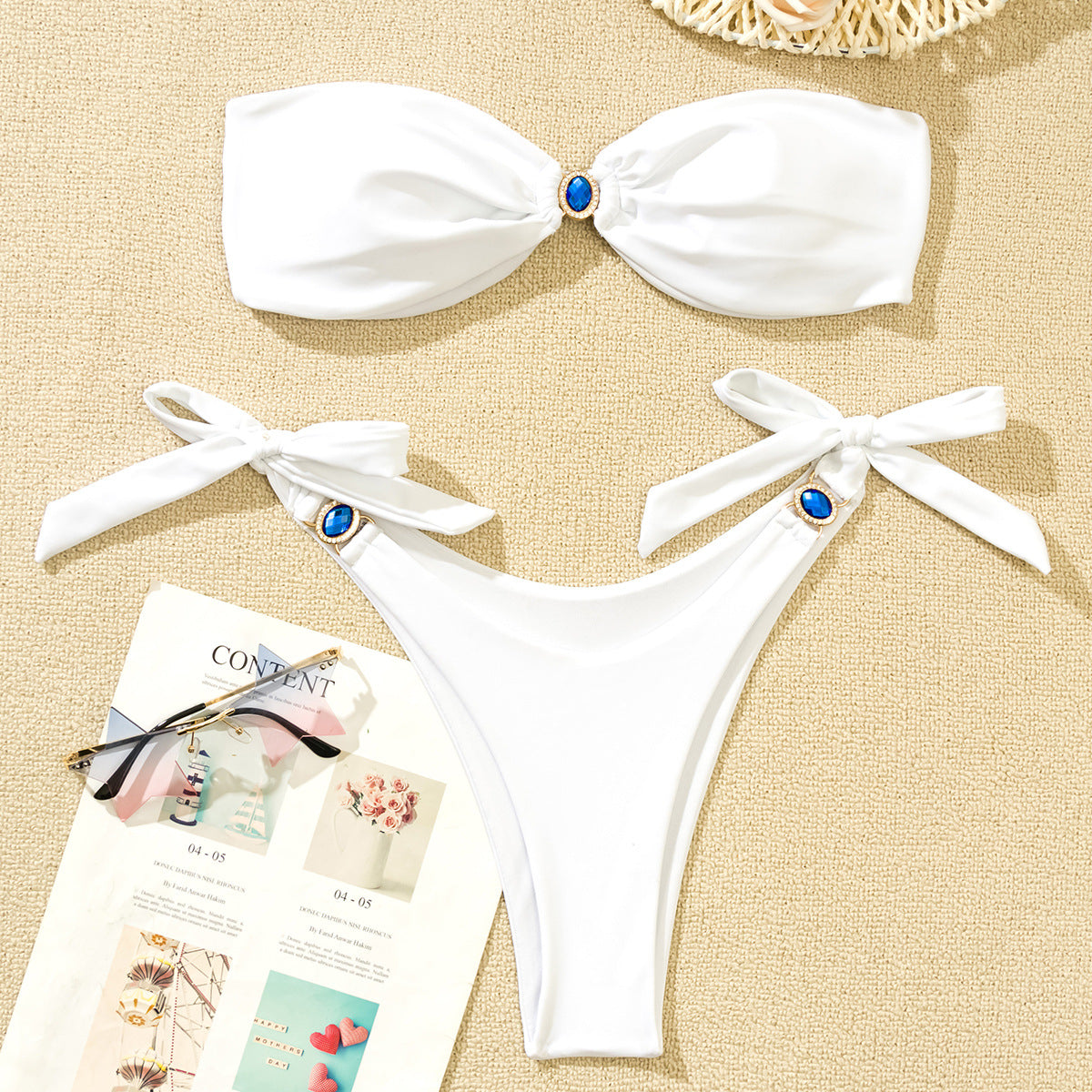 Wipe Top Blue Diamond Bikini