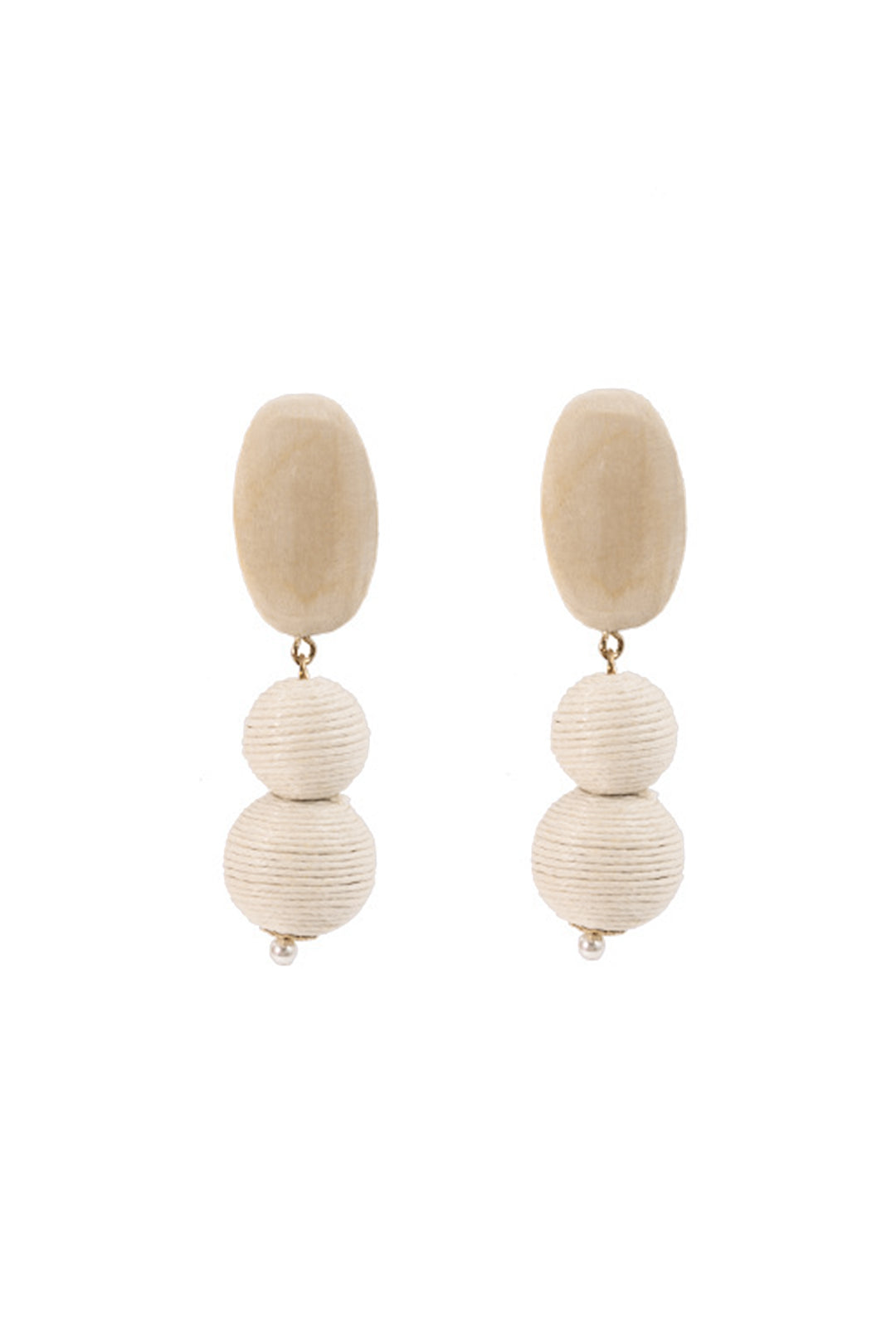 Woven Balls Drop Earrings