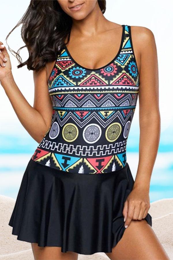 Cool Geometric Print One Piece Swimwear (Clearance)FLASH SALE