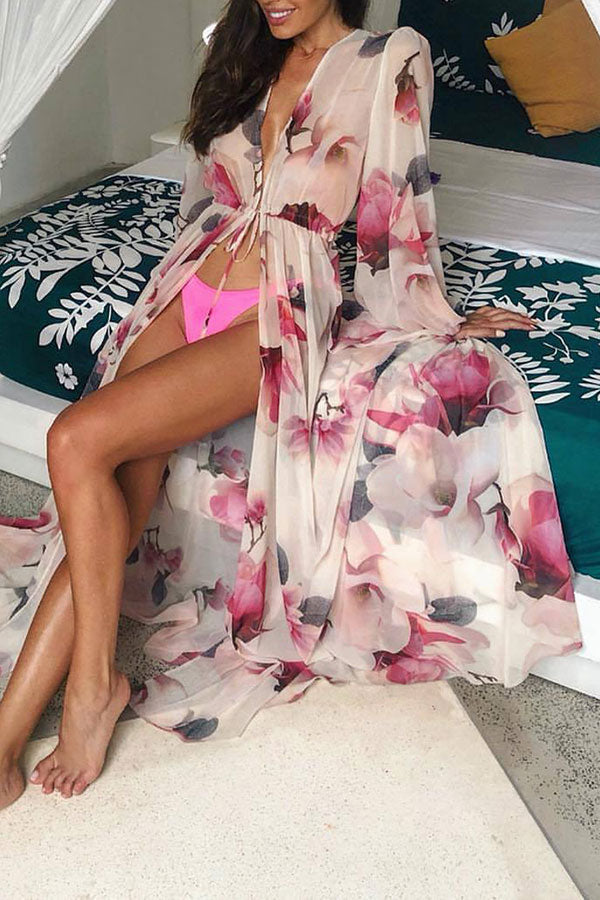 Floral Print Pretty Beachwear