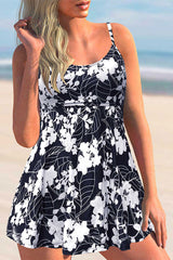 Floral Print Lowkey Scoop Neck Flowy Tankini