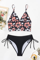 Floral Print On-trend Side Drawstring Bikini