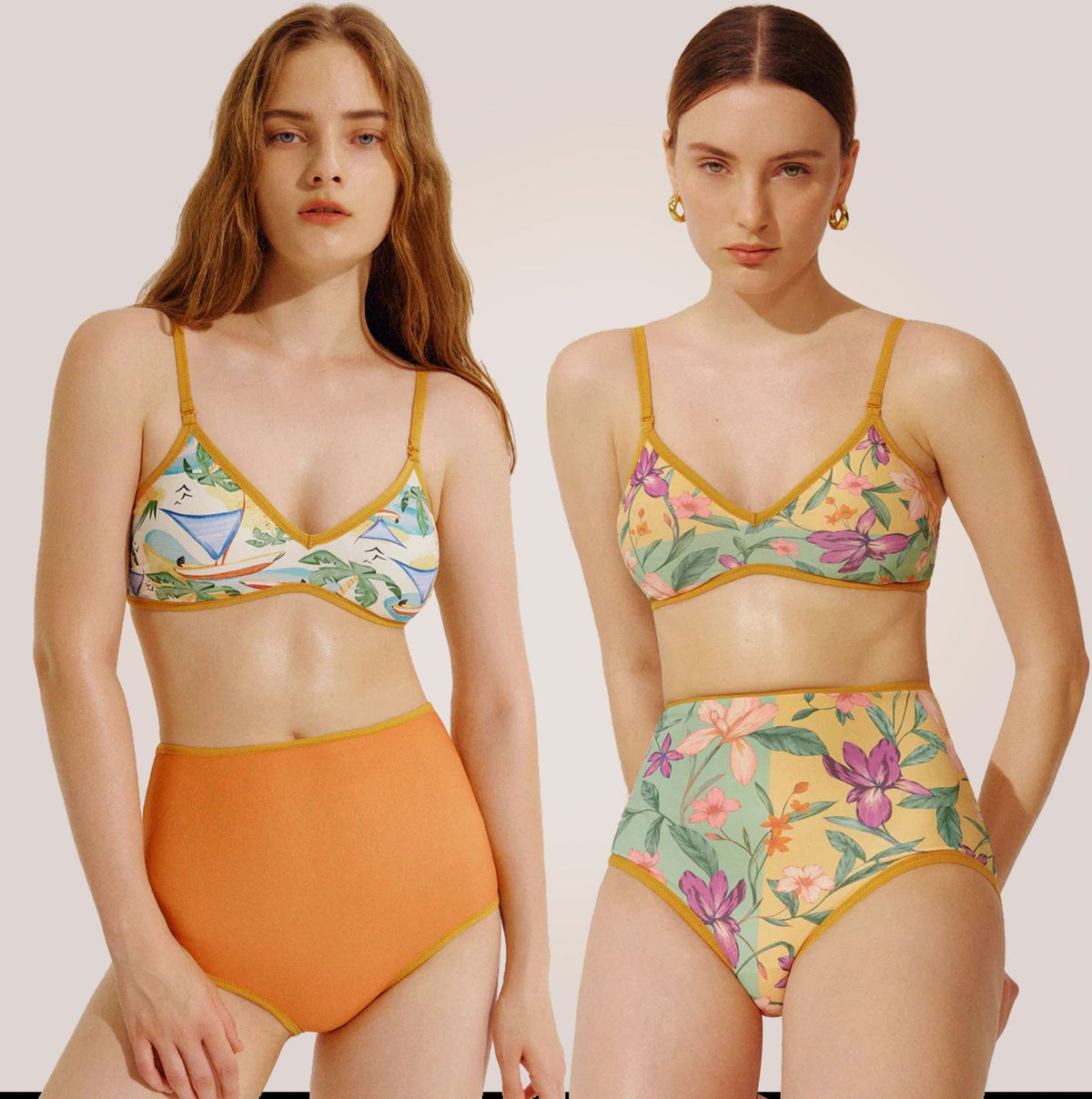 CLARA REVERSIBLE HIGH-WAIST BIKINI SET