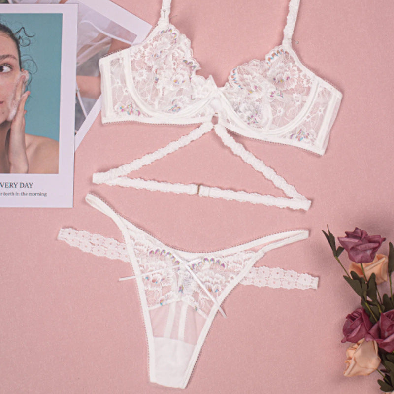 Sexy flower underwire Bralette Set