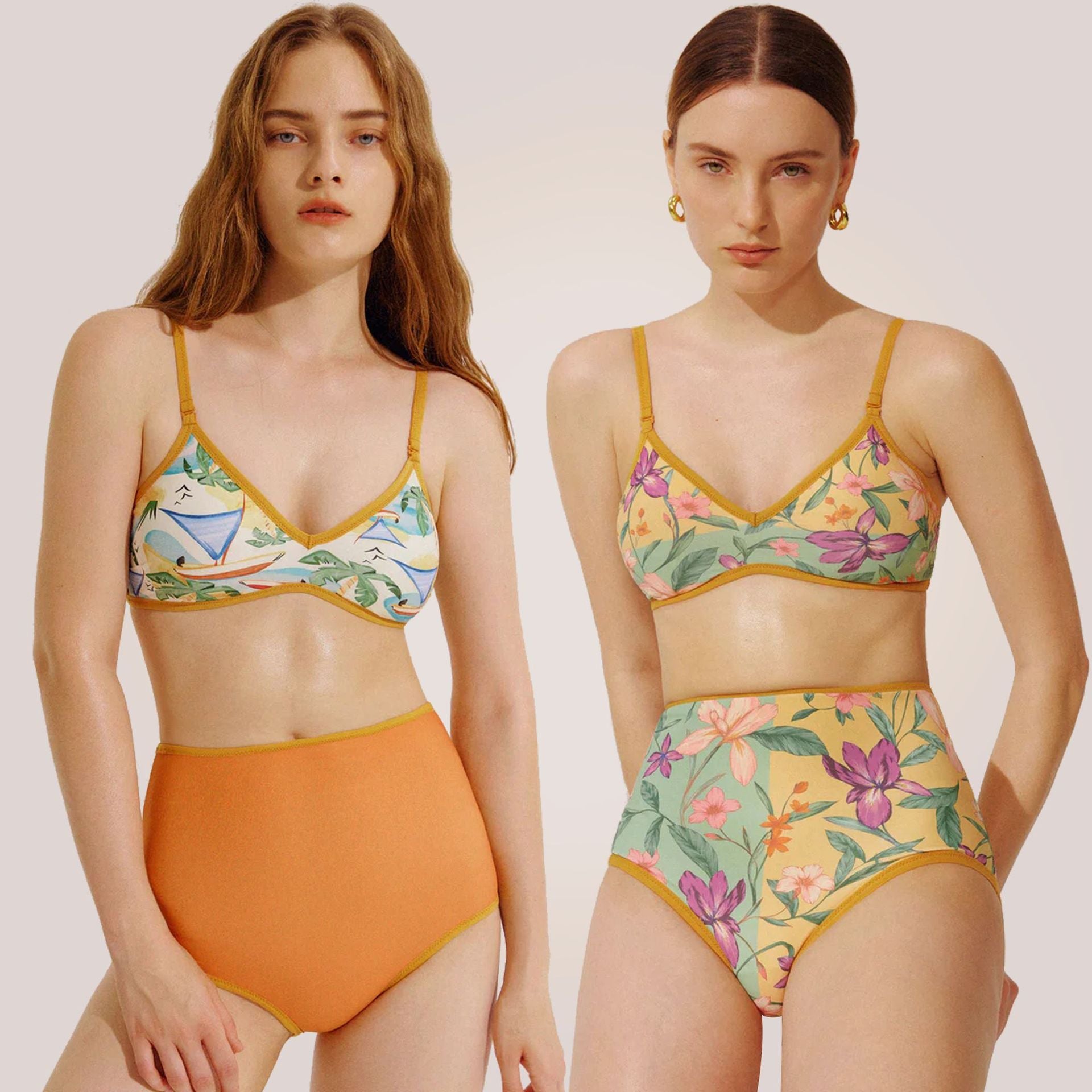 CLARA REVERSIBLE HIGH-WAIST BIKINI SET
