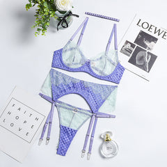 Sheer Lace Perspective Sexy Lingerie Set