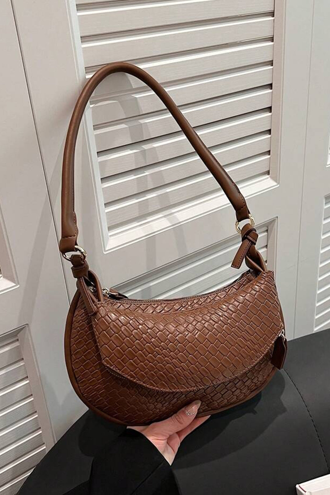 Woven Texture Shoulder Bag