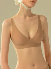 Basic French Push-up Wireless Bra Tan