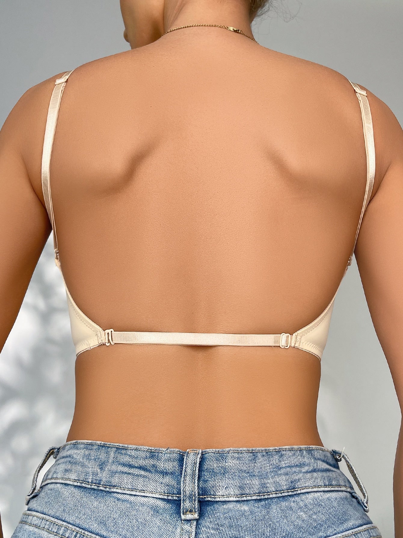 Solid Crisscross Underwire Push-up Bra