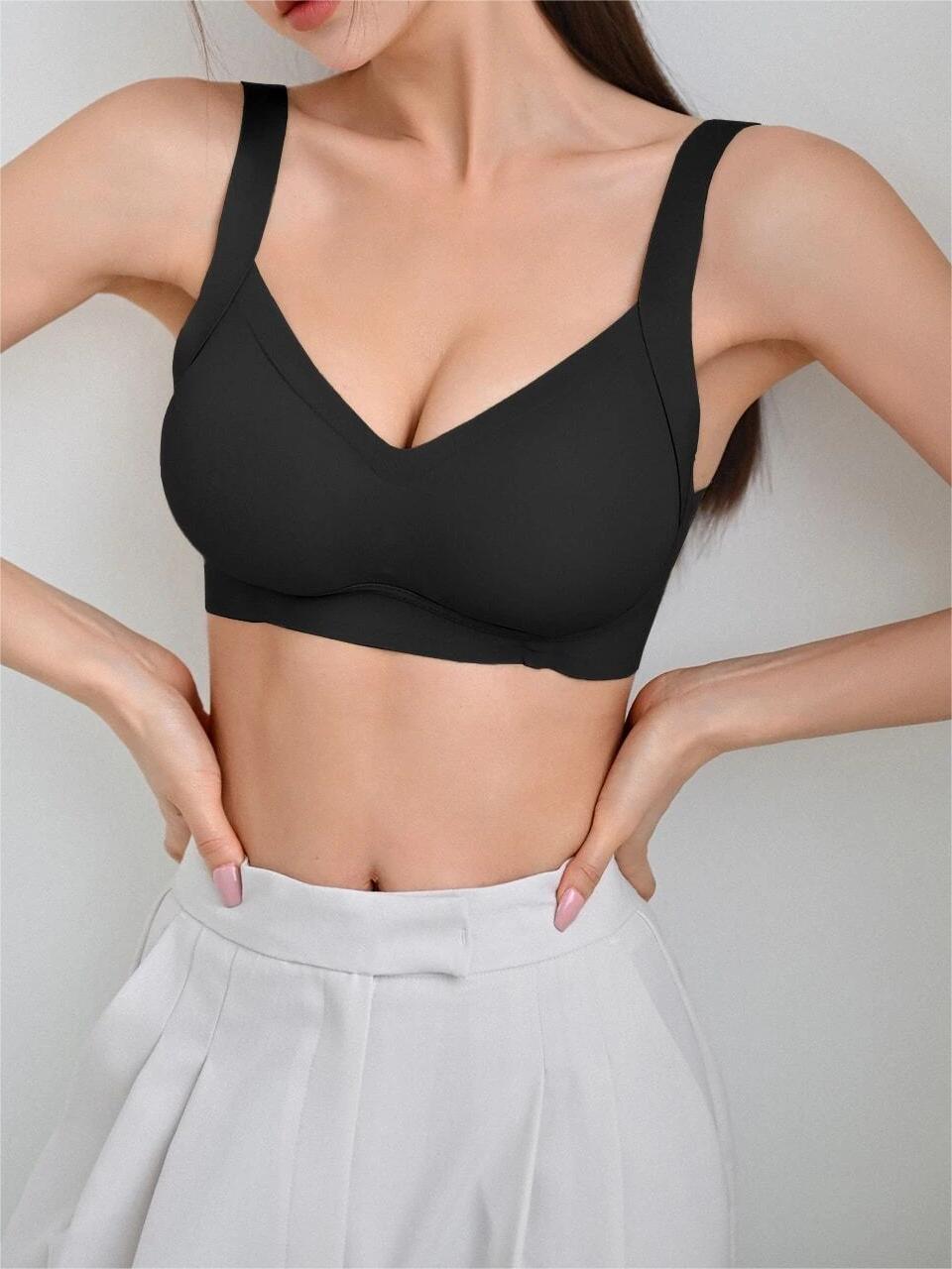Solid Simple Bra LightGreen