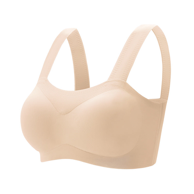 Low Back Smooth Breathable Seamless Wireless Bra Beige