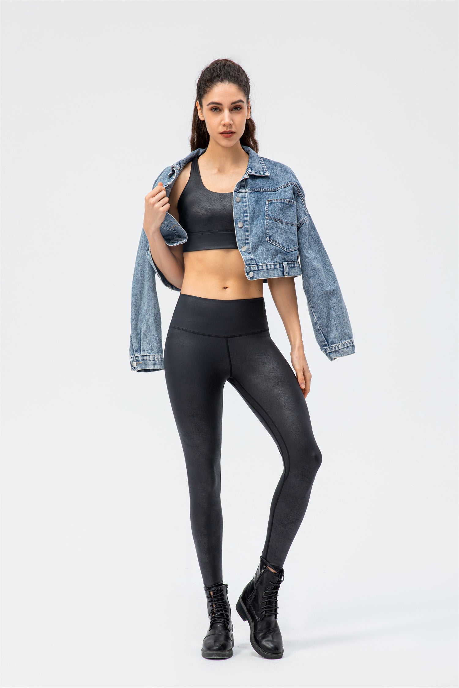 High Waisted Yoga Leggings- Focus