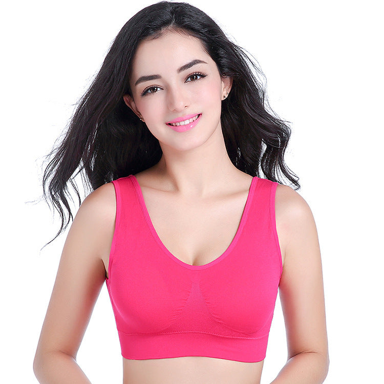 Sweat-absorption and Flash Drying Medium Support Plus Size Wireless Sports Bra