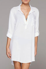 Revneu  Oversize Split Sides Tunic Cover Up Blouse