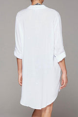 Revneu  Oversize Split Sides Tunic Cover Up Blouse