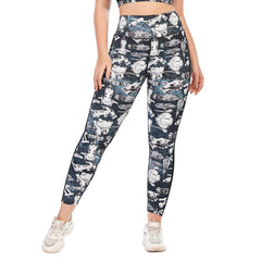 Plus Size Yoga Leggings for Printed Anti-Squat