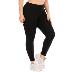 Athletic Tummy ontrol Plus Size Tik Tok Leggings Black