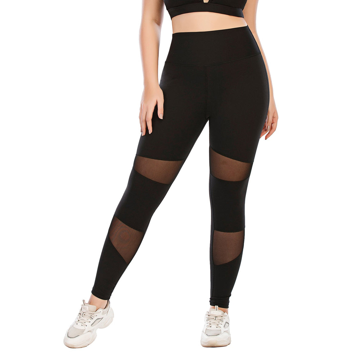 Black Yoga Pants Plus Size Yoga Leggings Mesh