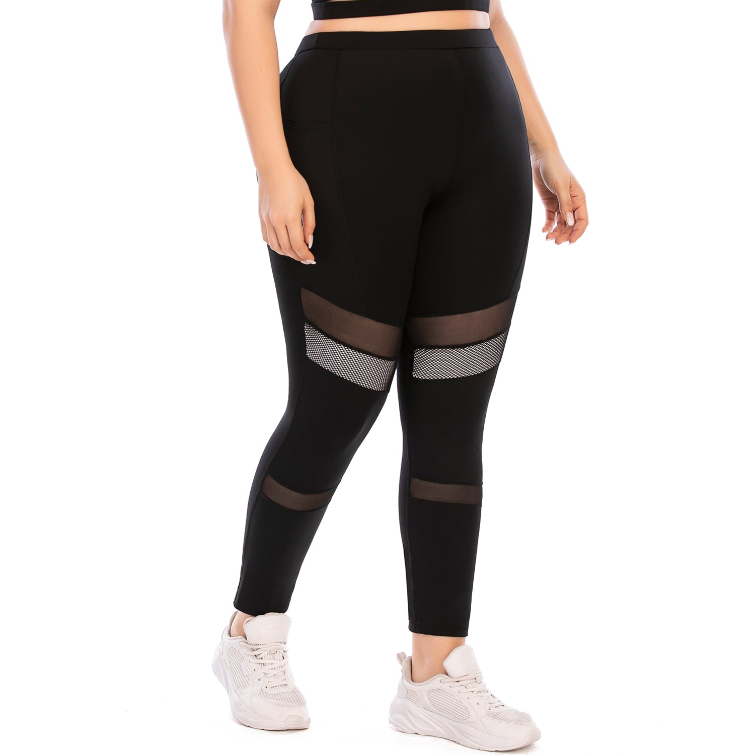 Plus Size Yoga Pants with Pocket Squat Proof Leggings