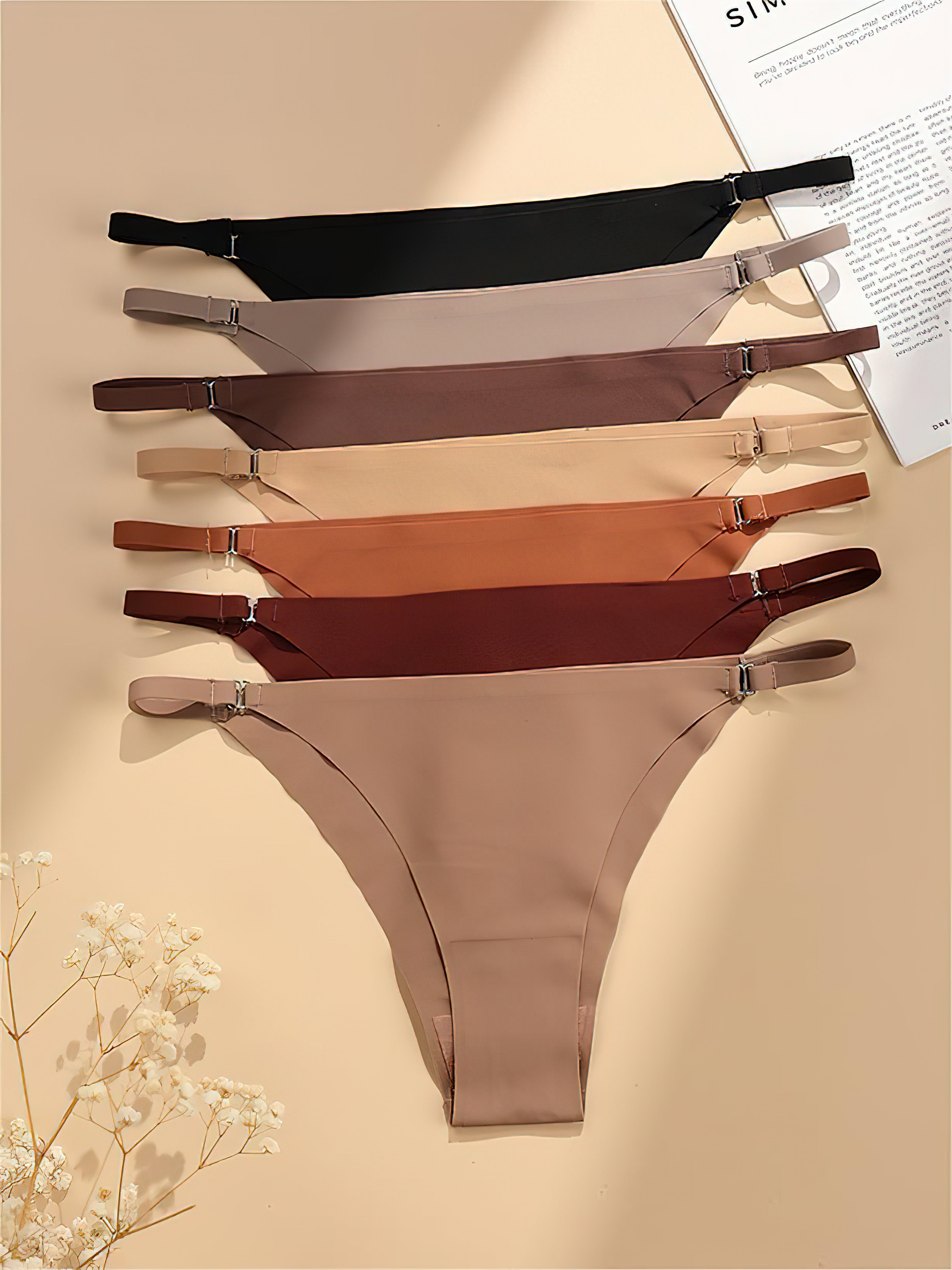 Metal Buckle Thong Panties