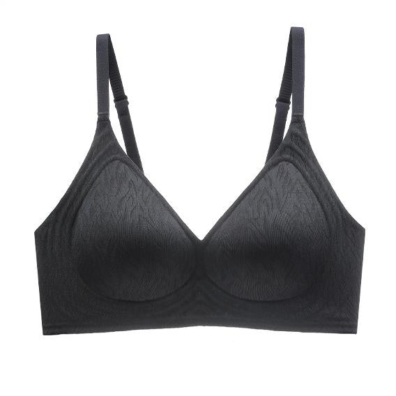 Smaller Chest Lace Textural Modest Coverage Wireless Push-up Bra