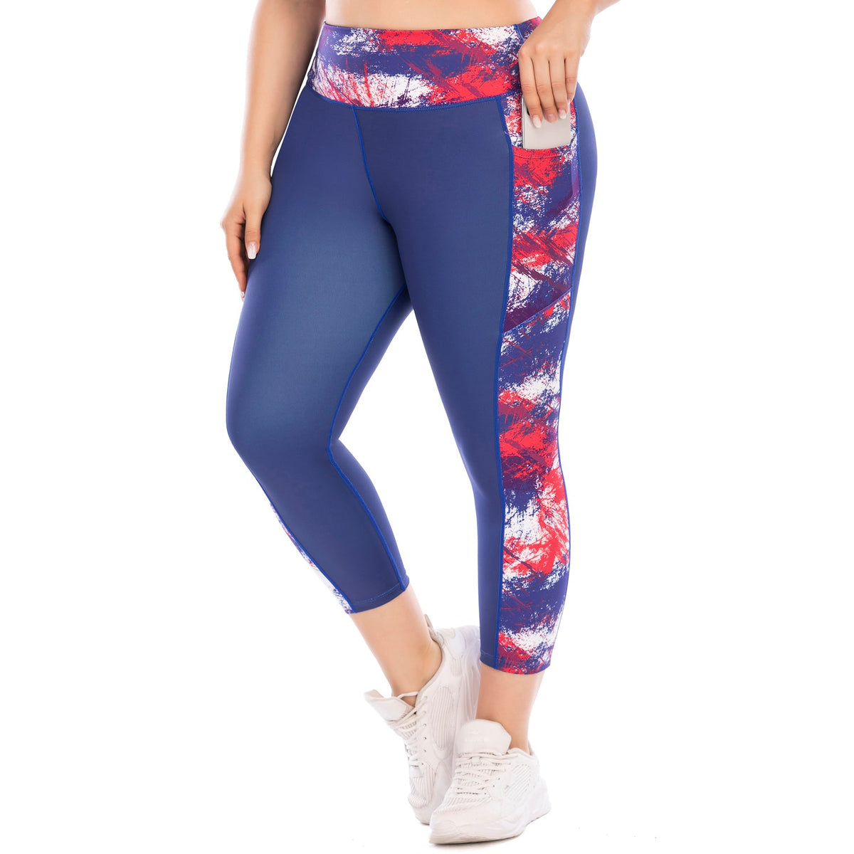 Plus Size Yoga Pants Printed High Waist Leggings