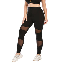 Black Yoga Pants Plus Size Yoga Leggings Mesh