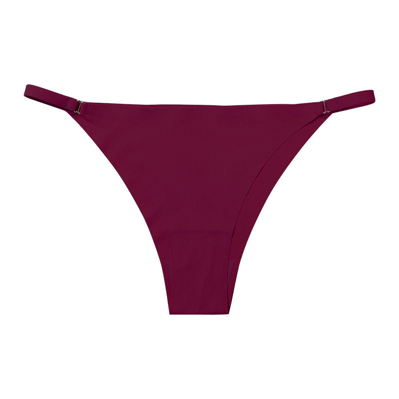 Metal Buckle Thong Panties