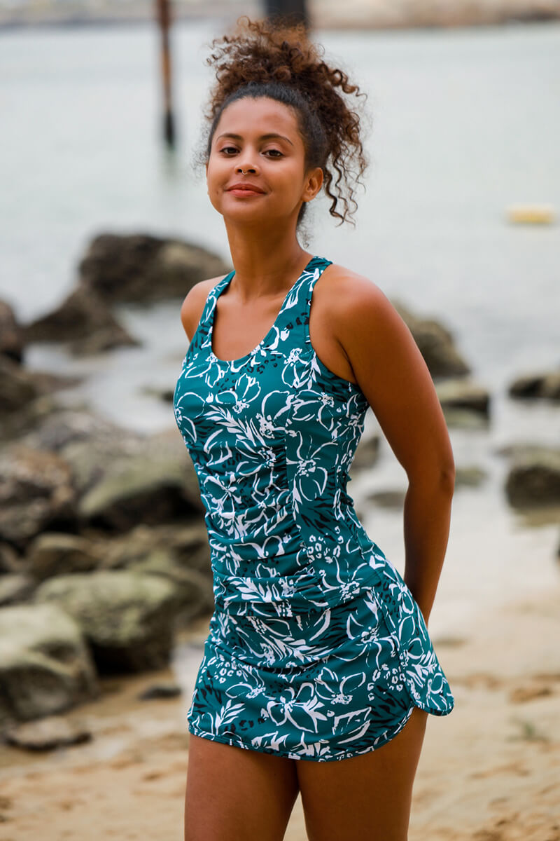 Revneu  Floral Print Sporty Tankini