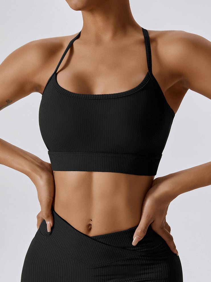 Adjustable Open Back Yoga Bra