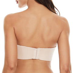 Plus Size Non-Slip Strapless Invisible Wirefree Bra Beige