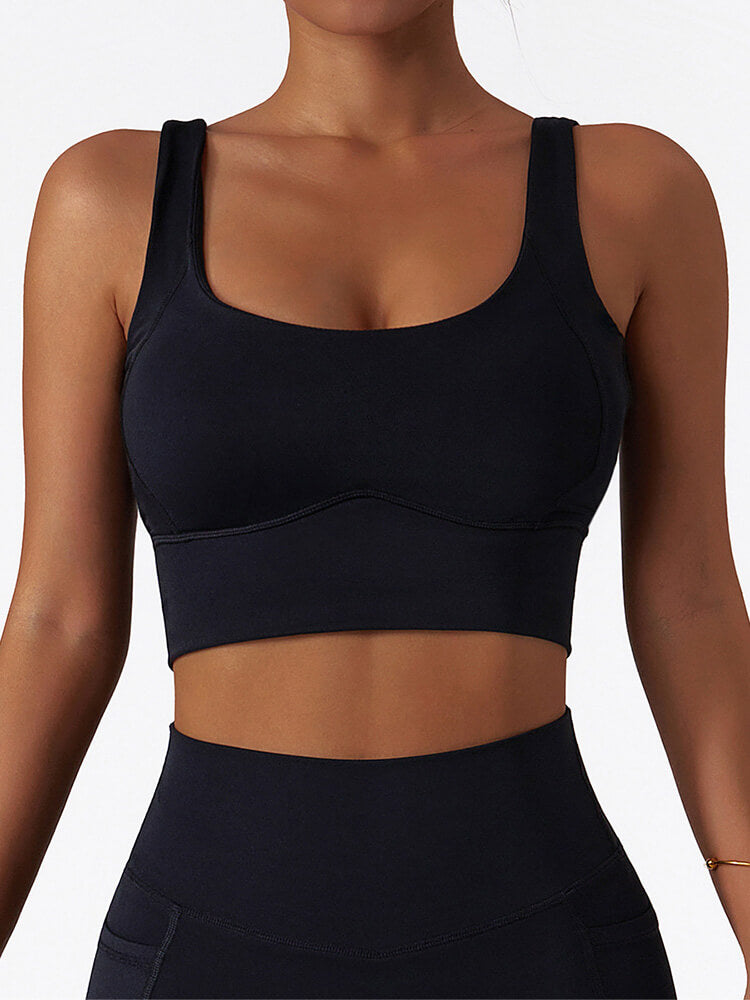 Air Cloud Wide Strap Open Back Sports Bra