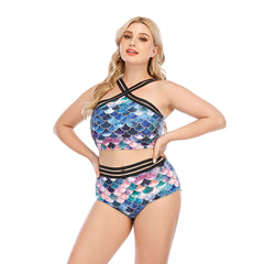 Plus Size Swimwear High Waisted Swimsuit Bathing Suit