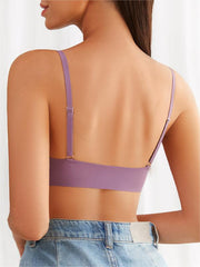 Solid Wireless Bra Violet