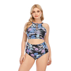 Plus Size Bikini Set High Waisted Swimsuit