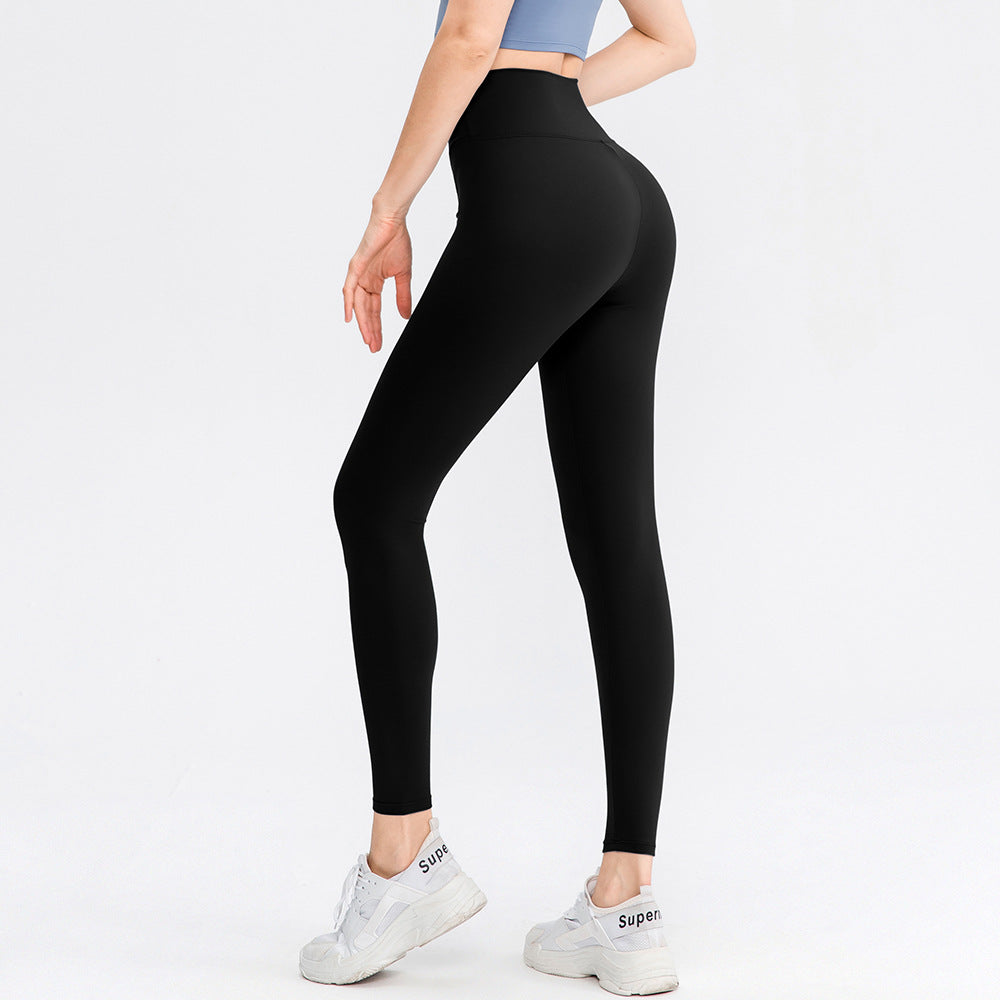 High Waisted Crossover Plain Leggings